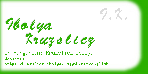 ibolya kruzslicz business card
